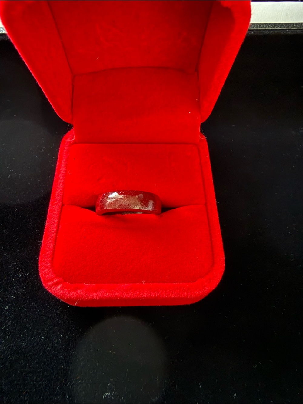 Cinnabar Red Band Ring | Good Health & Good Fortune Symbol